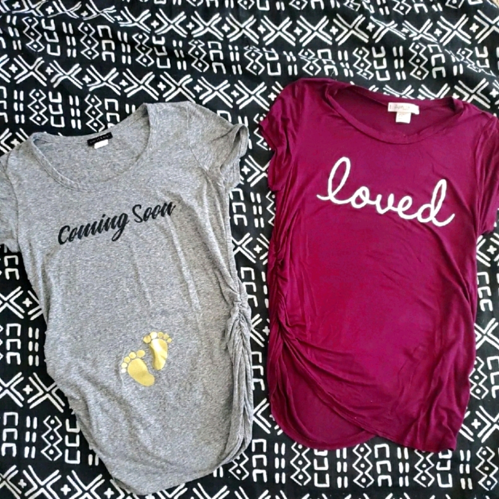 2 maternity t shirts